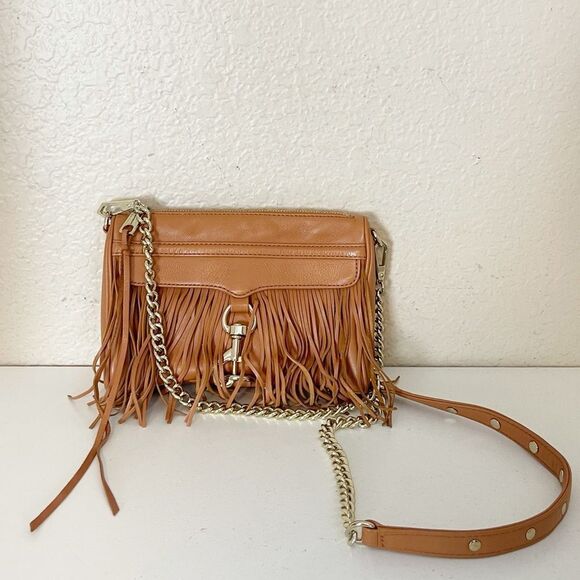 REBECCA MINKOFF Fringe Mini MAC
Leather Crossbody Bag light Brown - Picture 11 of 17